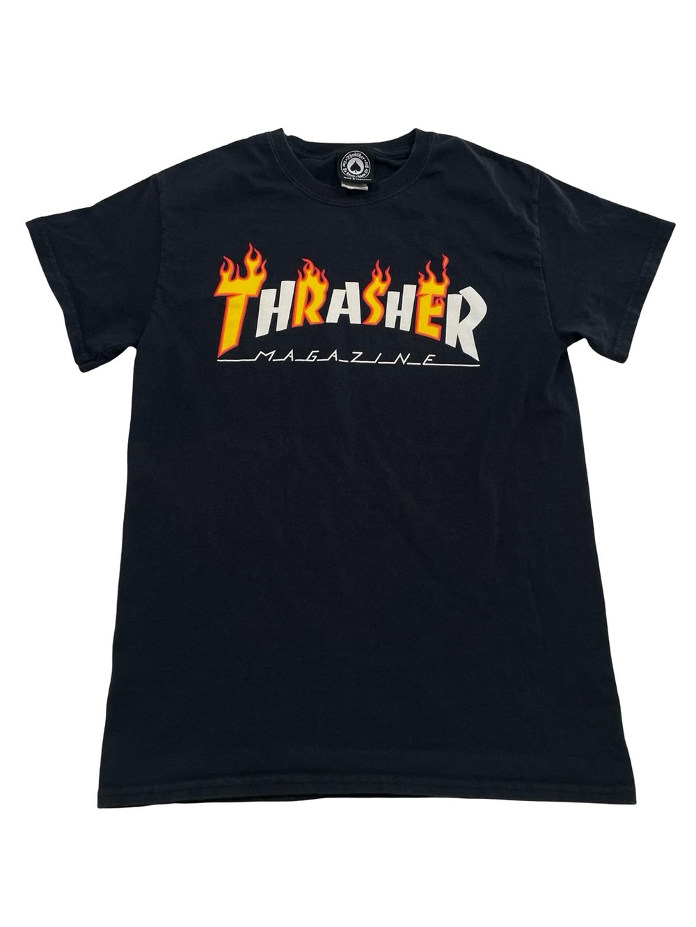 Thrasher Magazine Flame Logo Size S Black Tee (Retail $32)